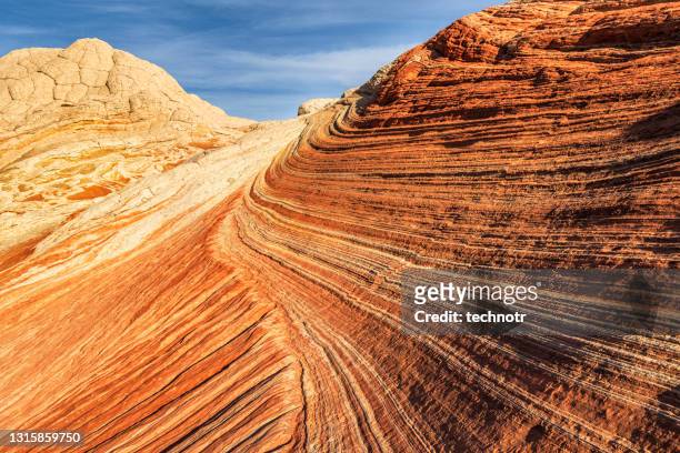 colorful rock formations at white pocket in arizona - southern utah v utah stock pictures, royalty-free photos & images