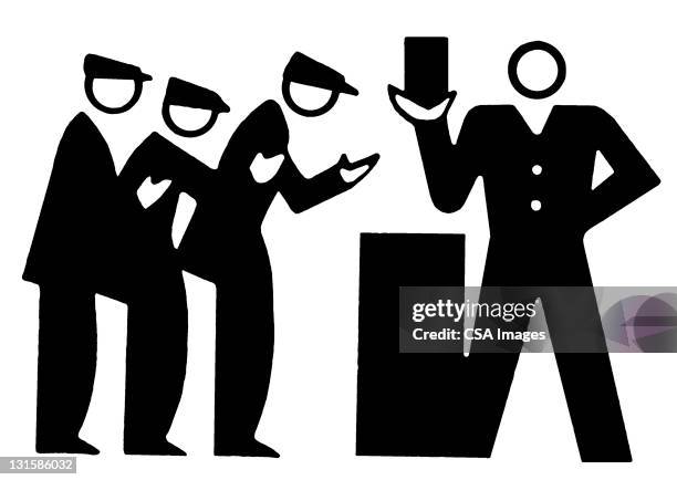 men waiting in line - crowd city clip art stock illustrations