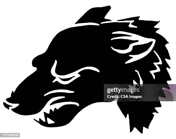 dog head - animals attacking stock illustrations