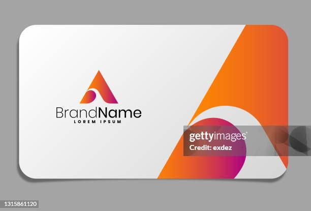 buchstabe a logo auf visitenkarte - buchstabe a stock-grafiken, -clipart, -cartoons und -symbole