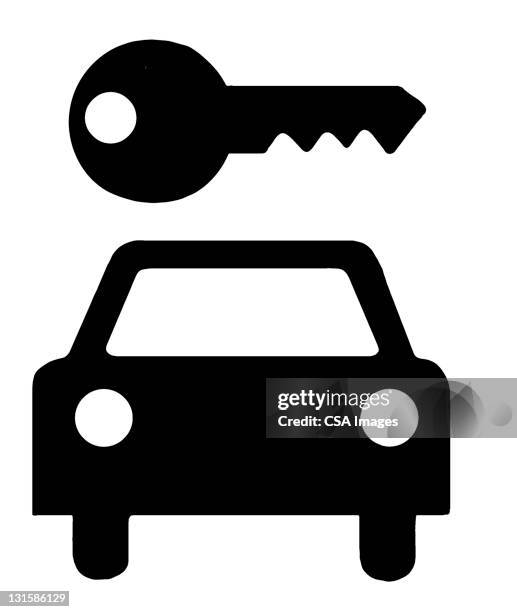 key and car - headlight stock illustrations