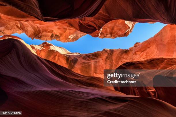 canyon x, page, suroeste de ee.uu., arizona - cambiar-de-color fotografías e imágenes de stock
