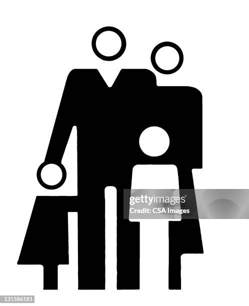 family - adult children stock illustrations