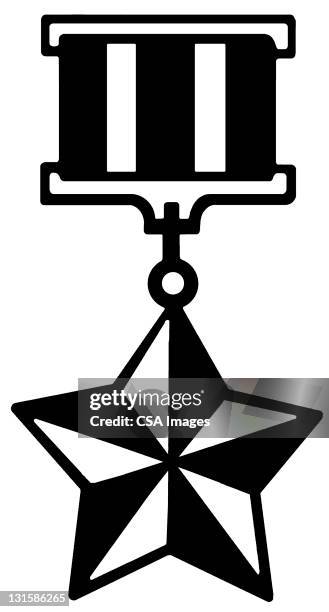 star medal - recognition at work stock illustrations