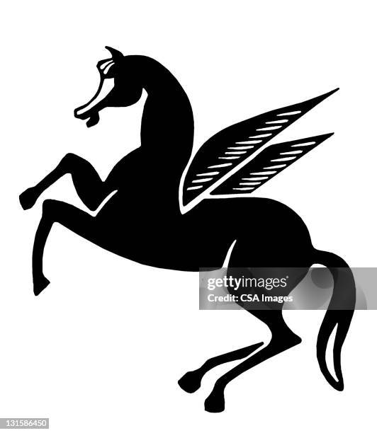 pegasus - pegasus horse stock illustrations