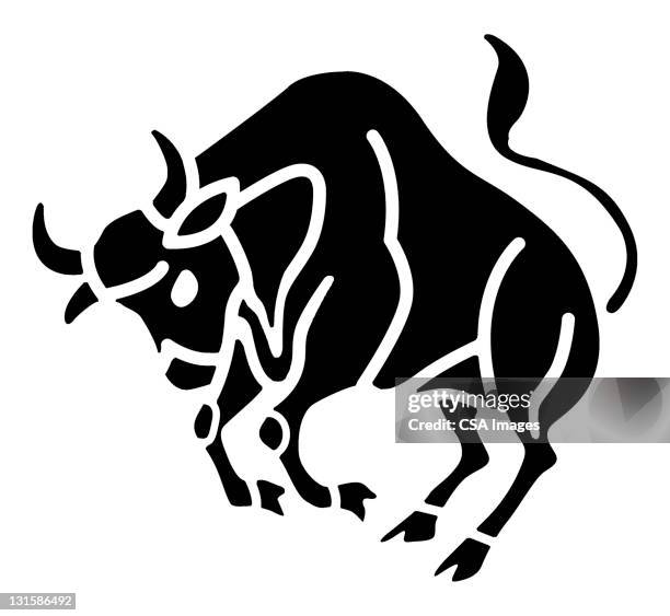bull - animal representation stock illustrations