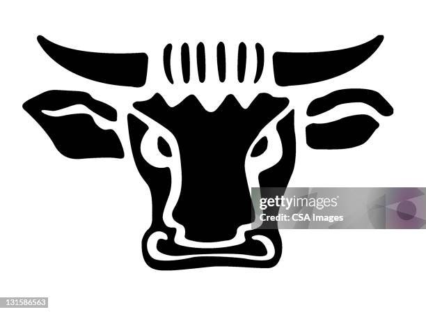 stockillustraties, clipart, cartoons en iconen met bull - cattle