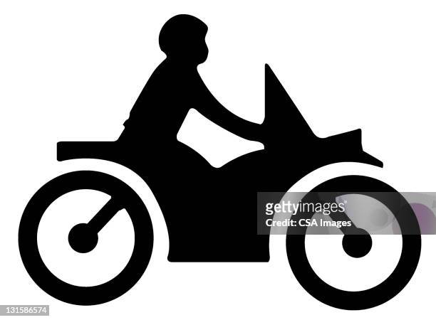 ilustraciones, imágenes clip art, dibujos animados e iconos de stock de motorcycle and rider - motorcycle logo