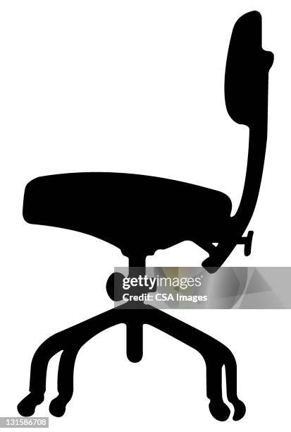 office chair - black and white desk chair stock illustrations