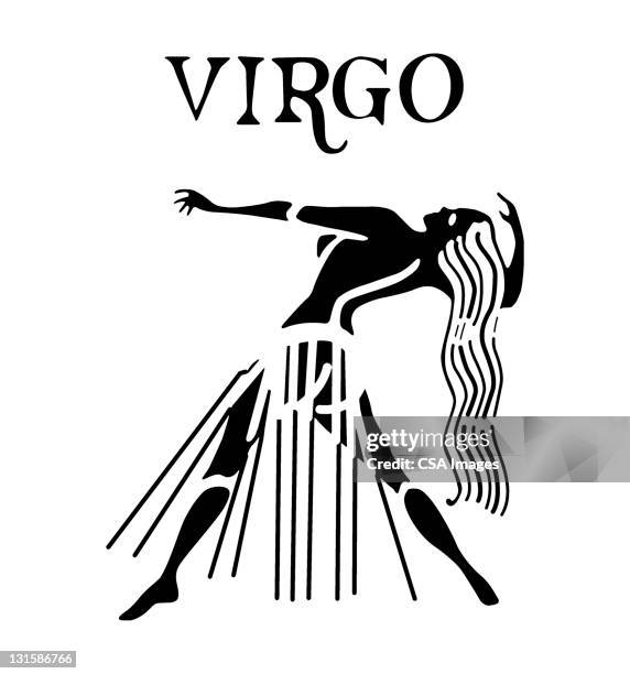 virgo - astrology stock illustrations