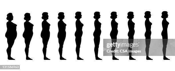 thin to fat women - human build stock-grafiken, -clipart, -cartoons und -symbole