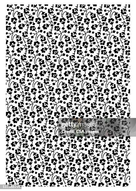 floral pattern - black and white floral background stock illustrations