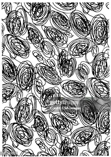 oval squiggle pattern - scribble background stock illustrations