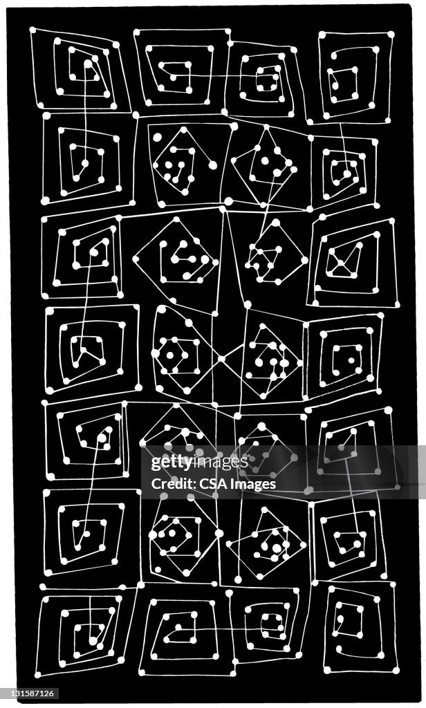 Dot Connection Pattern Connect The Dots Pattern High-Res Vector Graphic - Getty Images