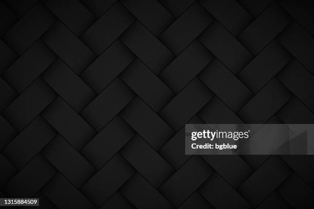 abstract black background - geometric texture - basket weave pattern stock illustrations