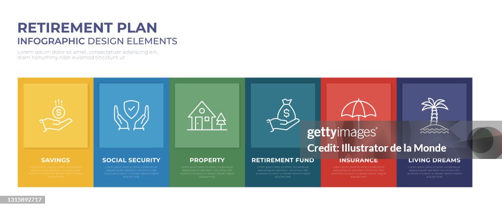 Retirement Plan Infographic Design High-Res Vector Graphic - Getty Images
