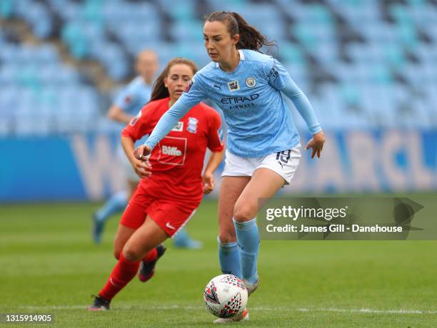 Caroline Weir of Manchester City Women during the Barclays FA Women's Super League match between Manchester City Women and Birmingham City Women at...