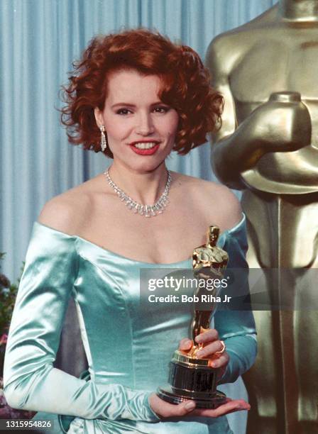 Oscar Winner Geena Davis at the 61st Annual Academy Awards Show, March 29, 1989 in Los Angeles, California.
