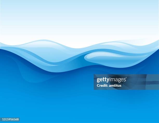 ilustrações de stock, clip art, desenhos animados e ícones de water surface - waves vector