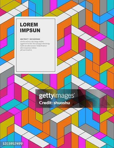 Abstract Geometric Structured Pattern Abstract Color 3d Geometric Structure Pattern Poster Background High ...