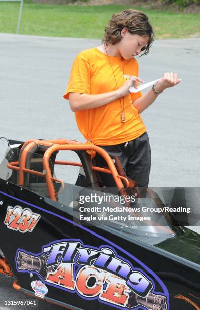 Local youth compete in the National Hot Rod Association Junior Drag Racing League Eastern Conference Finals at Bristol Dragway as part of the Maple...