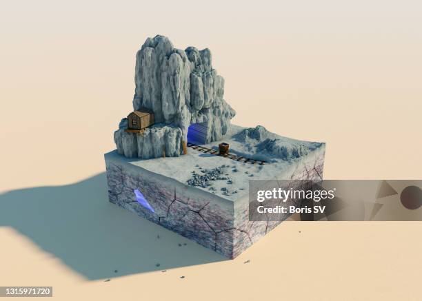 ethereum mine - land cross section stock pictures, royalty-free photos & images