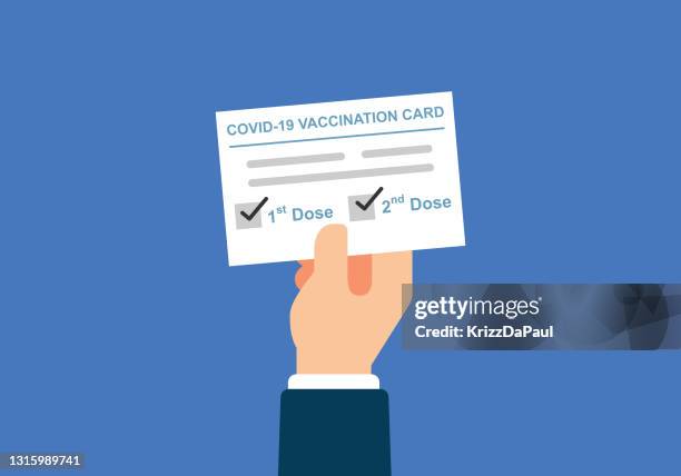 ilustraciones, imágenes clip art, dibujos animados e iconos de stock de certificado de vacunación - material de vidrio de laboratorio