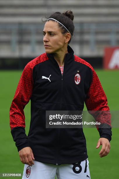 The Footballer of Milan Veronica Boquete during the match Roma-Milan at the Tre fontane Stadium. Rome , May 01st, 2021