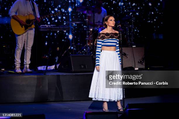 Francesca Michielin performs during Labor Day Concert at Auditorium Parco Della Musica on May 1, 2021 in Rome, Italy.