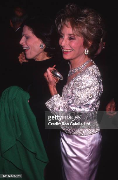 Barbara Walters and Annette Reed attend 90th Birthday Party for Brooke Astor at the Seventh Regiment Armory in New York City on March 5, 1992.