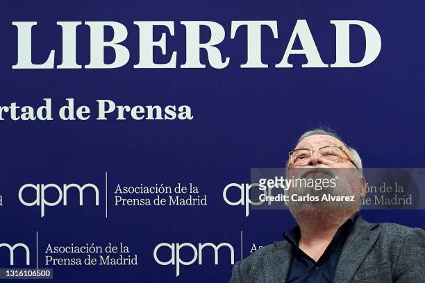 Author Fernando Savater attends 'Expresion de Libertad' colloquium at the APM headquarter on May 03, 2021 in Madrid, Spain.