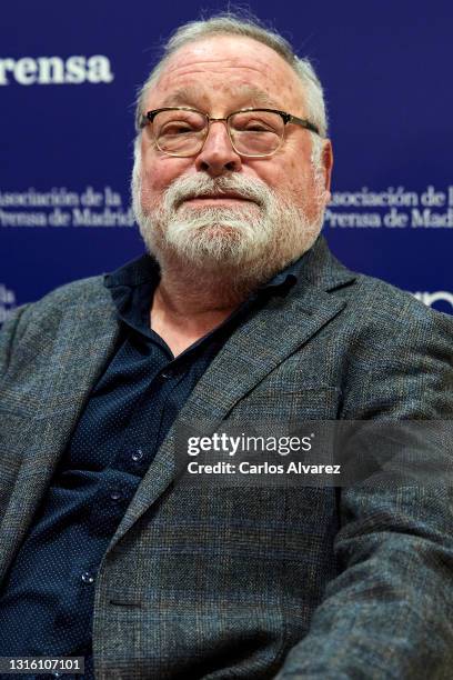 Author Fernando Savater attends 'Expresion de Libertad' colloquium at the APM headquarter on May 03, 2021 in Madrid, Spain.