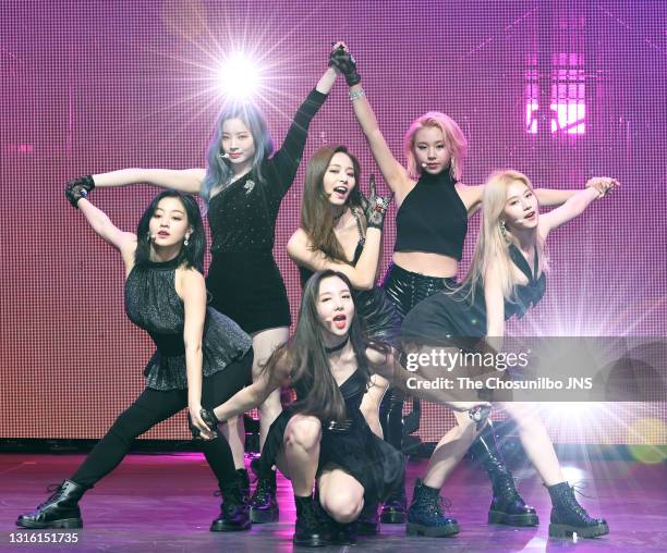 Attends TWICE's 7th Mini Album 'FANCY YOU' Release Showcase at Yes24 Live Hall on April 22, 2019 in Seoul, South Korea.