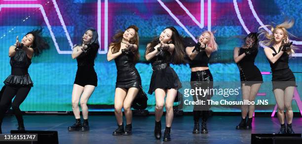 Attends TWICE's 7th Mini Album 'FANCY YOU' Release Showcase at Yes24 Live Hall on April 22, 2019 in Seoul, South Korea.