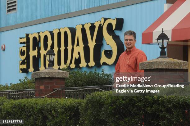 Photo Ryan McFadden TGI Friday's is owned by PA Pubs, Inc. Here the President Joseph M Eways II stands outside of the wyomissing property.