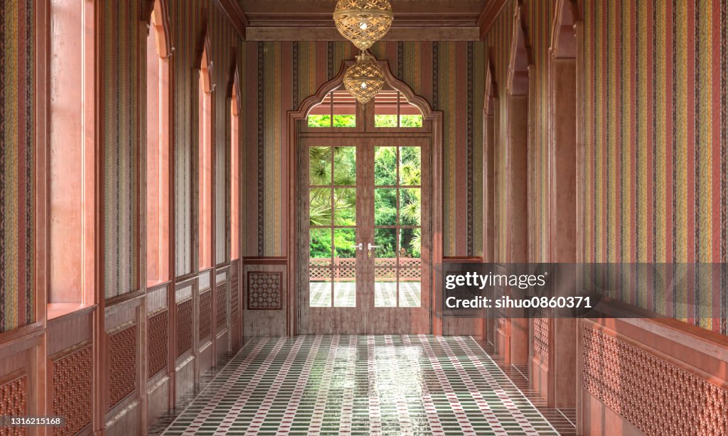 Hookah hotel corridor