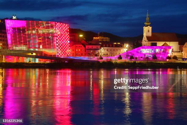 linz at the donau - linz stock pictures, royalty-free photos & images