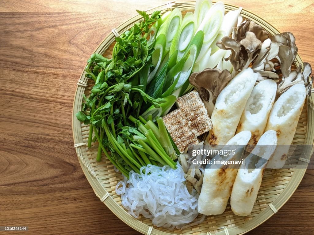 Japanese Hot Pot with Kiritanpo (Mashed Rice), Akita Prefecture, Japan