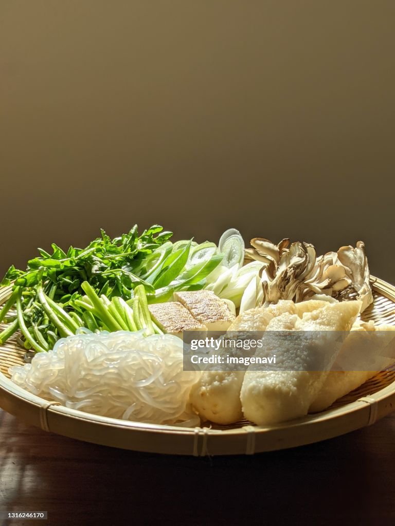 Japanese Hot Pot with Kiritanpo (Mashed Rice), Akita Prefecture, Japan