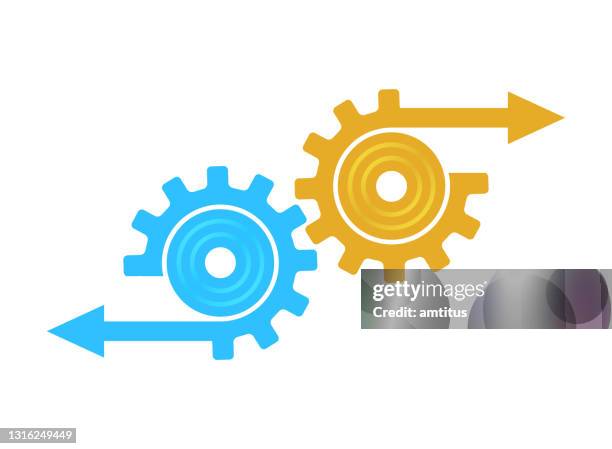 cogs infographics - robotics alive stock illustrations