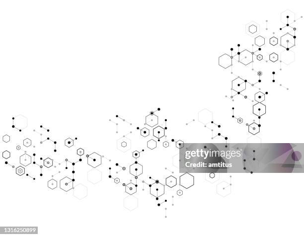 molecular template - science or technology stock illustrations