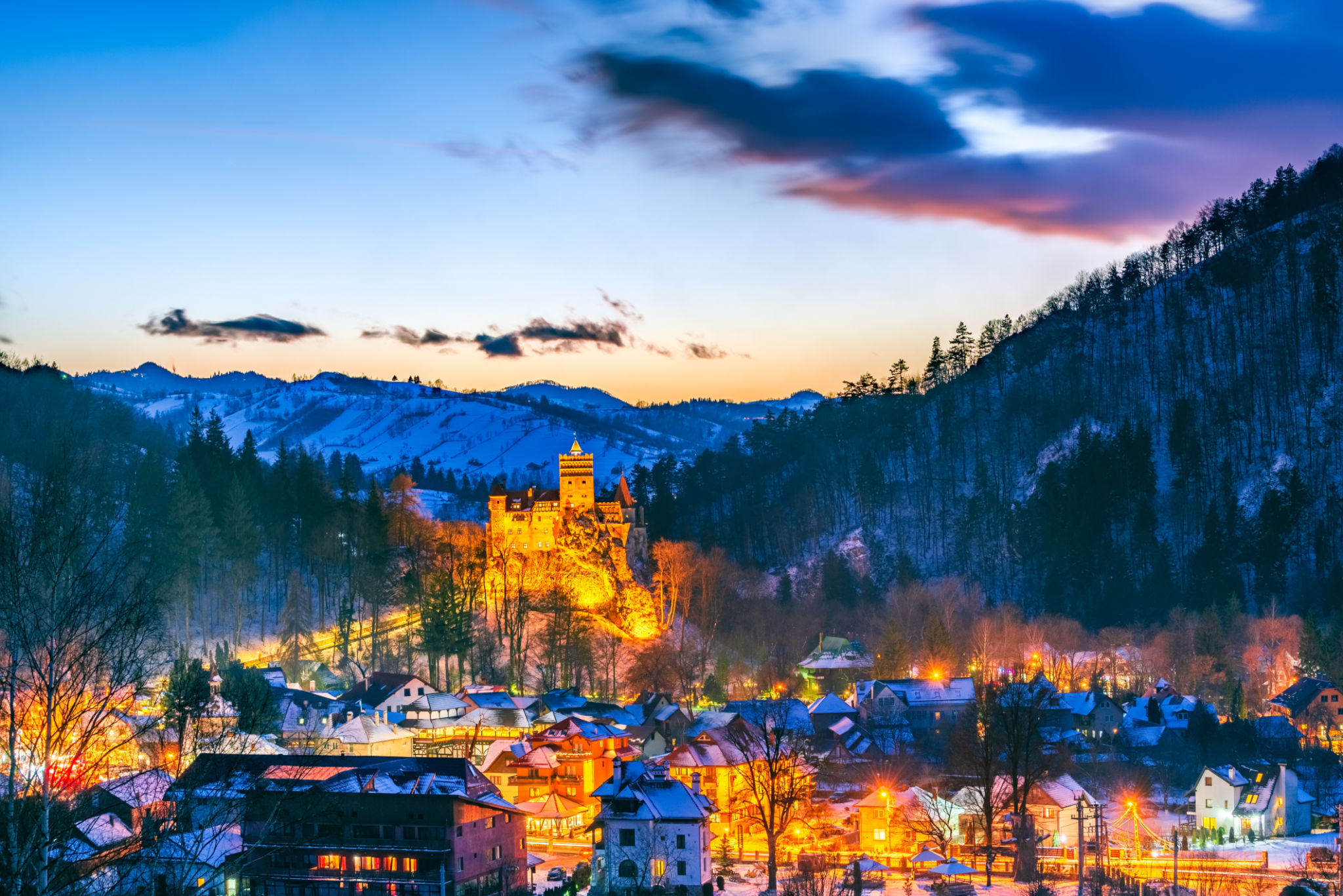 Bran Castle in Romania, Carpathian Mountains Bran Castle in Romania, Carpathian Mountains