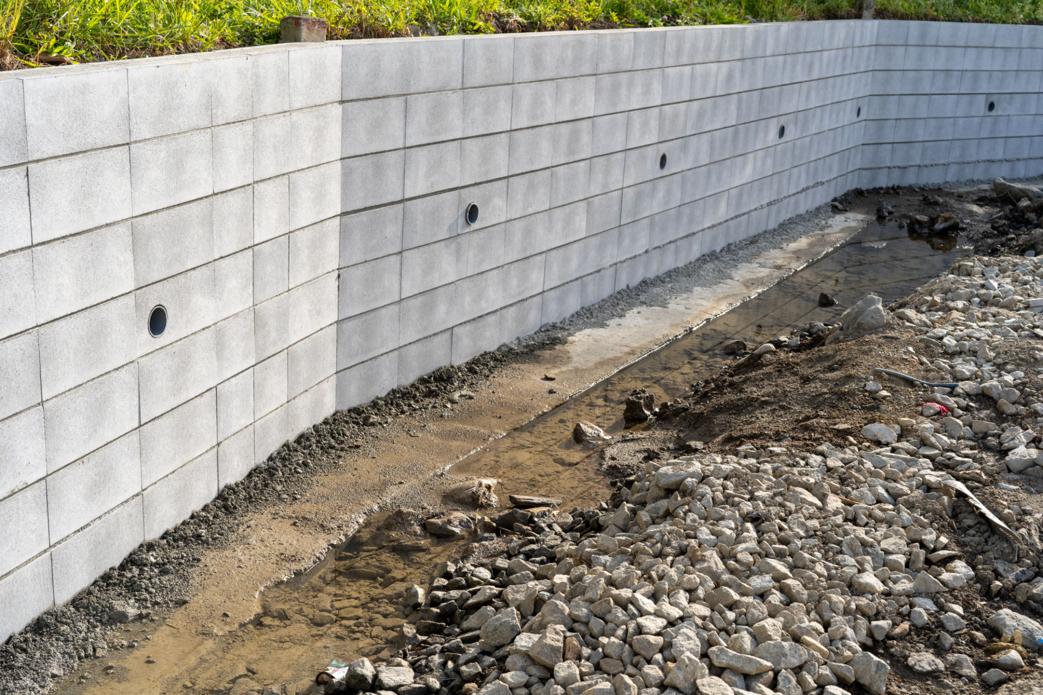 concrete garden wall