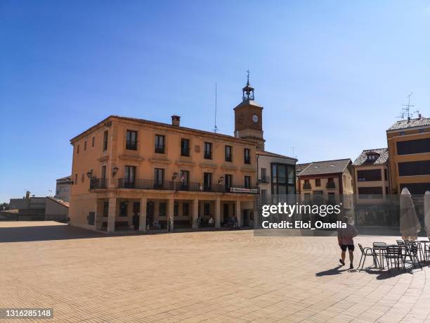 village of almazan, soria province, castilla y leon, spain - soria stock pictures, royalty-free photos & images