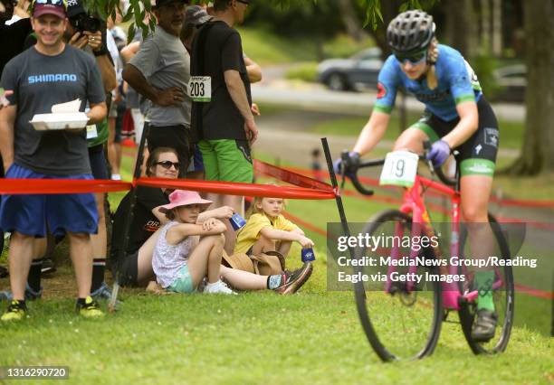 Spectators watch during the women's cyclocross. During the second day of the 2019 Reading Radsport festival in Reading Sunday August 4, 2019. The...