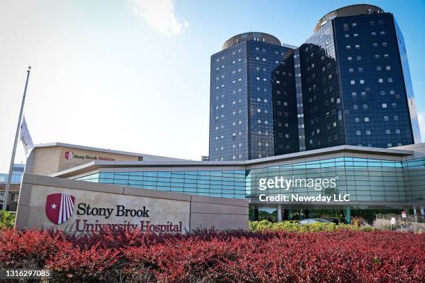 The exterior of Stony Brook University Hospital in Stony Brook on the afternoon of September 23, 2020.