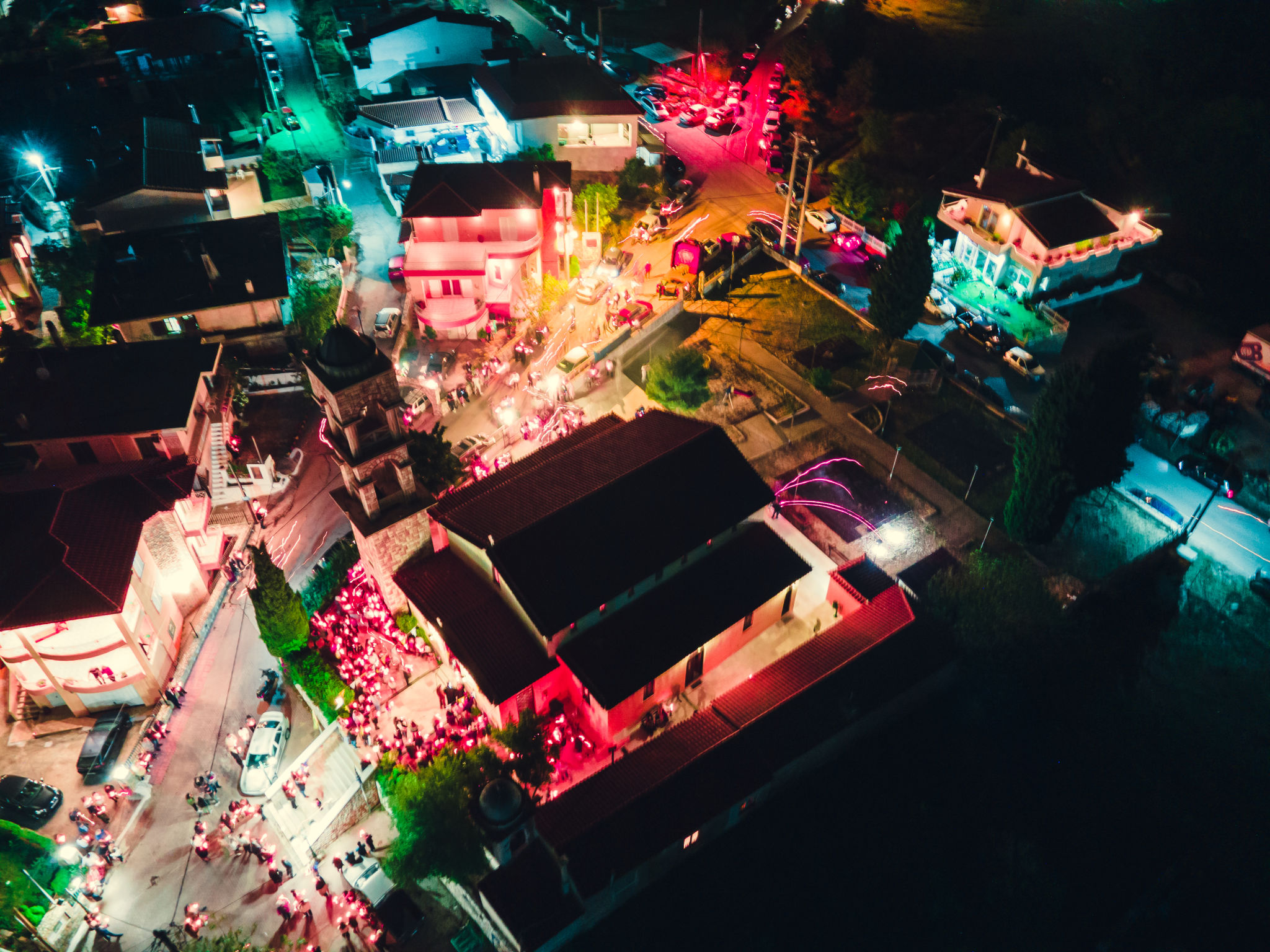drone luzes casamento