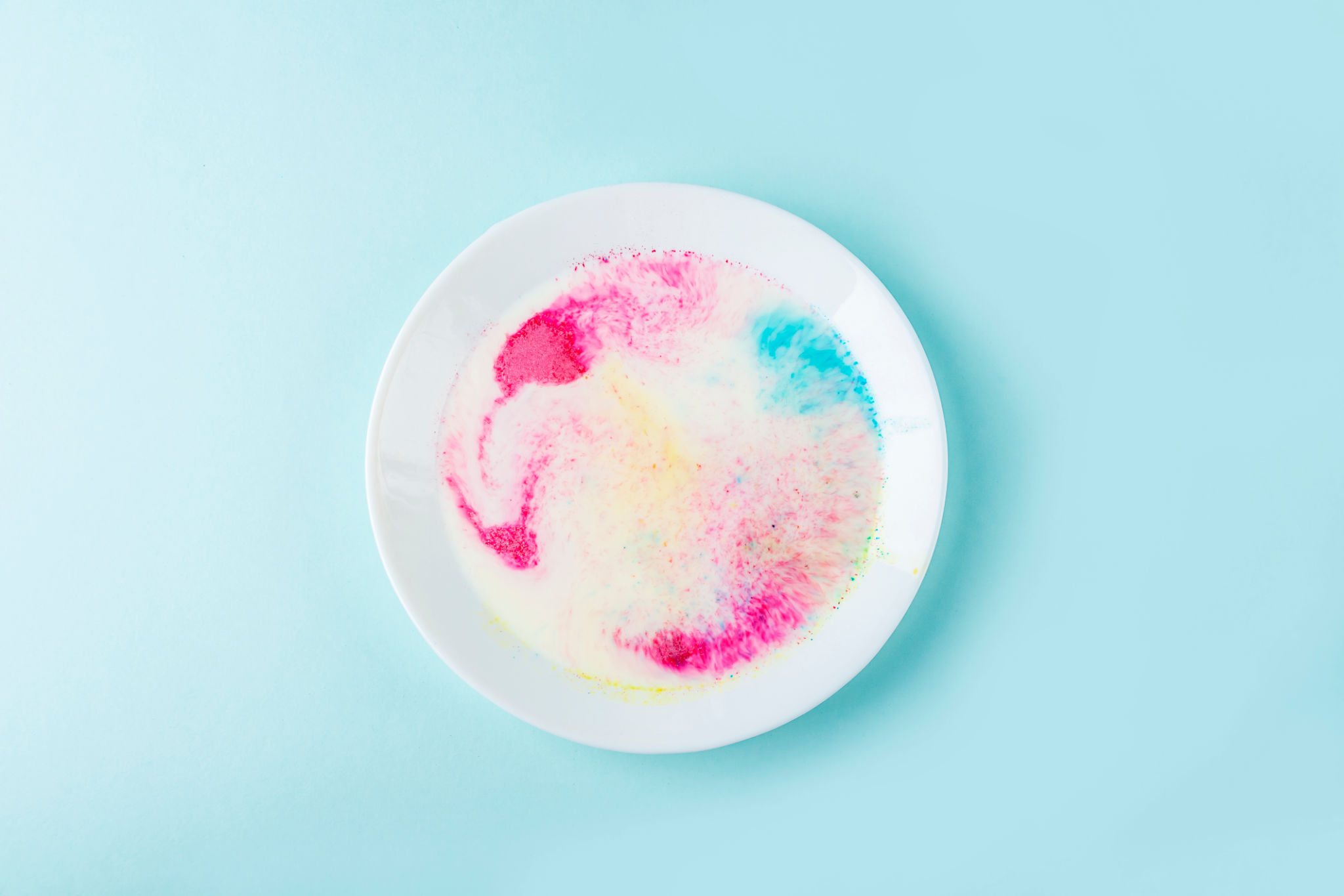 colorful milk experiment