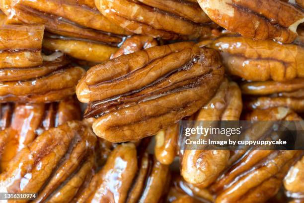 glazed pecan - coberto de camada lustrosa - fotografias e filmes do acervo