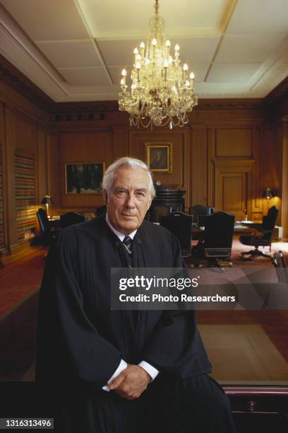 Portrait of US Supreme Court Chief Justice Warren Earl Burger , Washington DC, 1977.